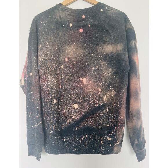 Pink Tie Dye Halloween Sweatshirt Sz L Freddy Jason Micheal Leather Face - Picture 7 of 8